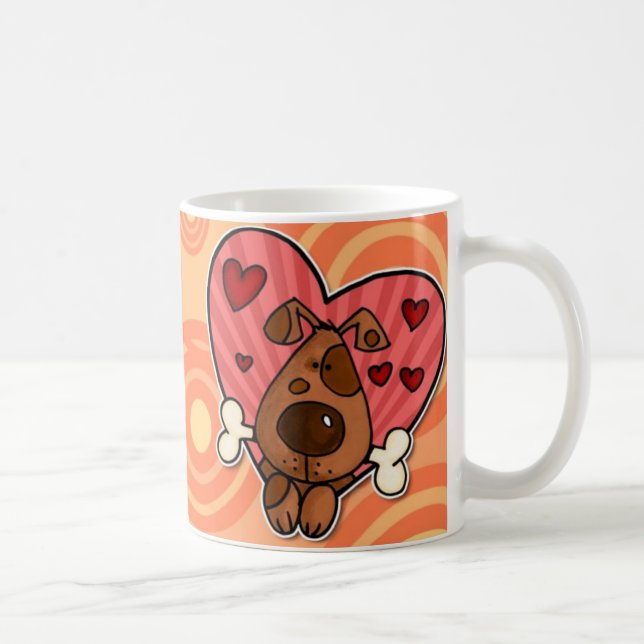 doggy heart coffee mug (Right)