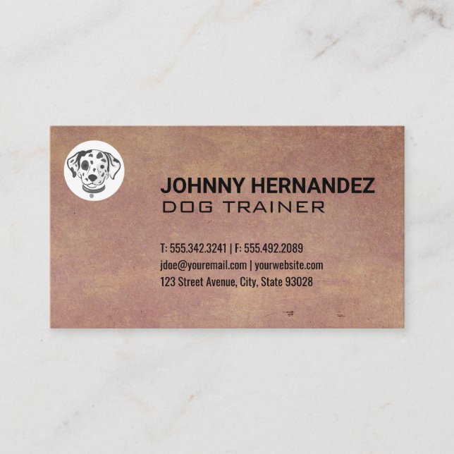 Doggy Icon | Dog Trainer | Animal Services Business Card (Front)