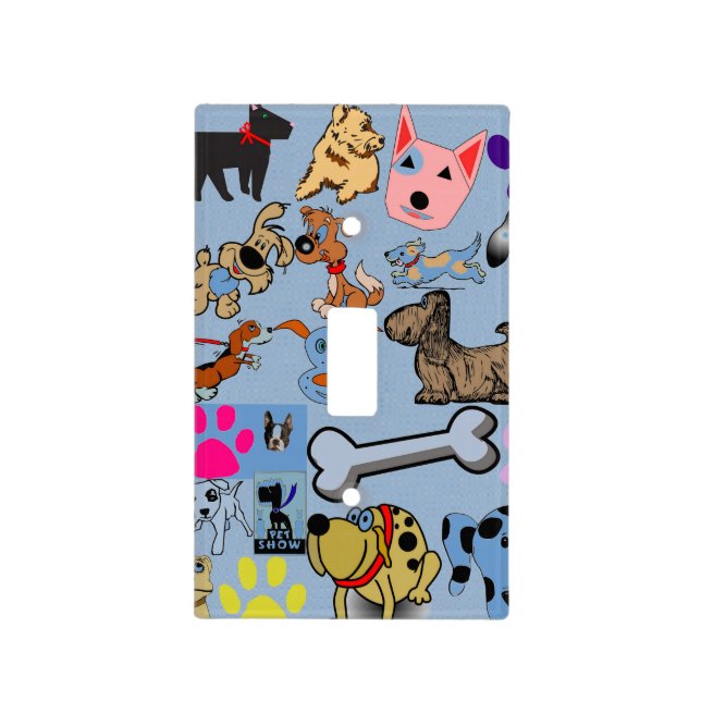 Doggy Light Switch Cover Plate - Room Design Gifts (Front)