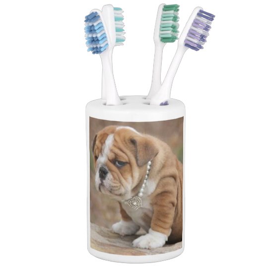Doggy McDogface English Bulldog Bathroom Set
