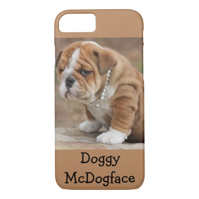 Doggy McDogface English Bulldog Case-Mate iPhone Case (Back)