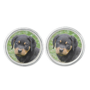 Doggy McDogface Rottweiler Puppy Cufflinks