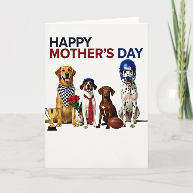 Doggy Mothers Day Celebration Card (Front)