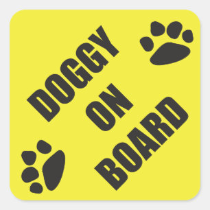 Doggy on Board Sticker