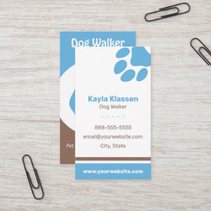 Doggy Paw for Dog Walker Business Card