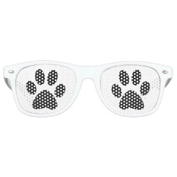 Doggy Paws Black Retro Sunglasses by ZionMade at Zazzle