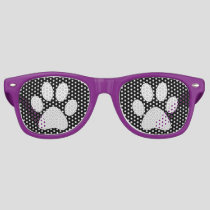Doggy Paws Prints Retro Sunglasses