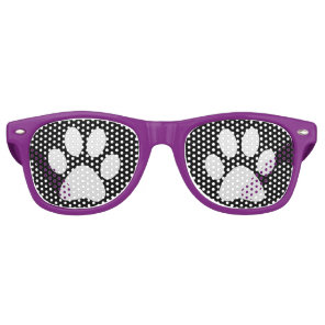 Doggy Paws Prints Retro Sunglasses