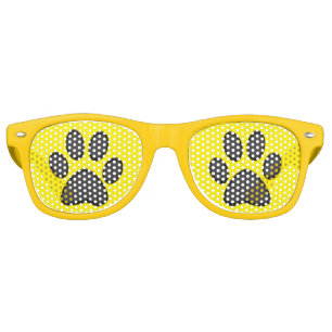 Doggy Paws Prints Retro Sunglasses