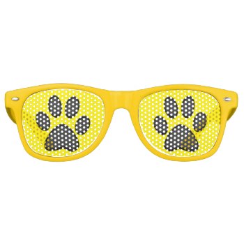 Doggy Paws Prints Retro Sunglasses by ZionMade at Zazzle