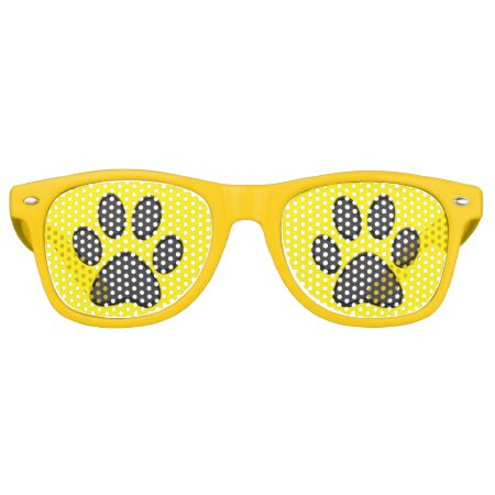 Doggy Paws Prints Retro Sunglasses