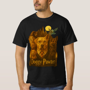 Doggy Pawter Vintage 90s Graphic Retro Wizard Dog T-Shirt