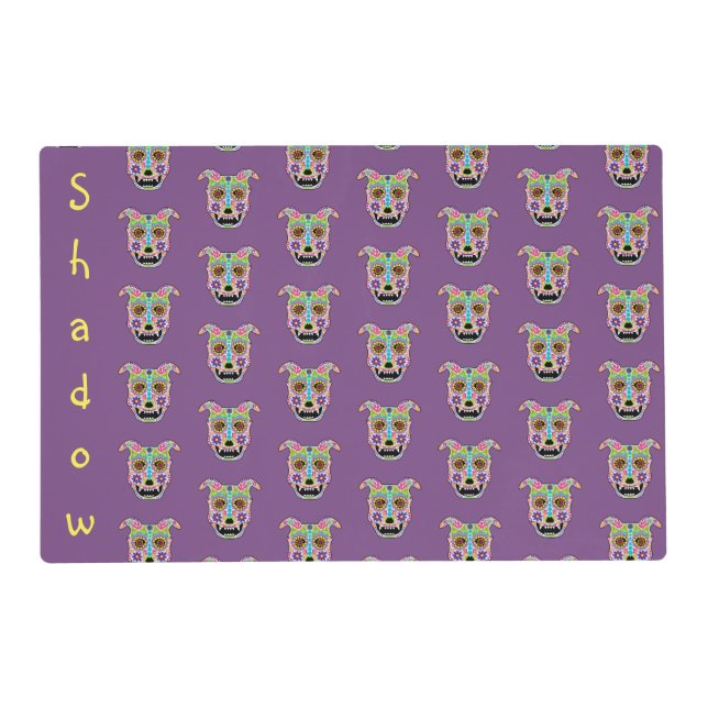 Doggy Sugar Skull Placemat (Front)
