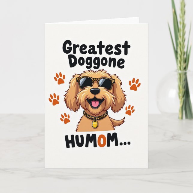 Doggy Sweet Mothers Day Art Card (Front)