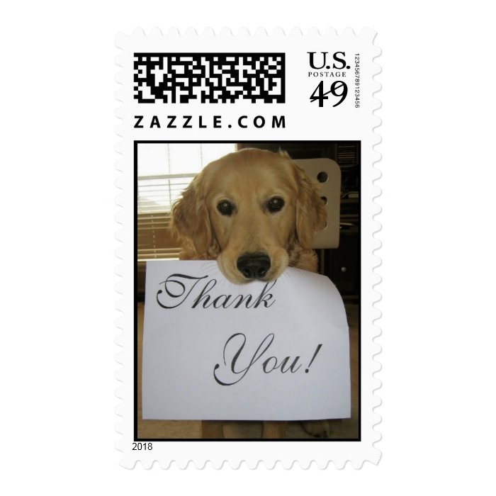 Doggy Thank You Postage Stamps