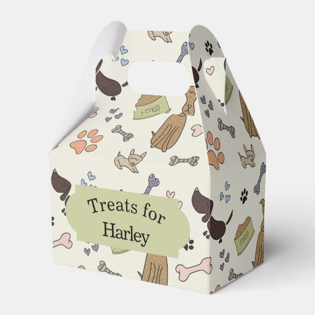 Doggy Treats Favor Box (Front Side)