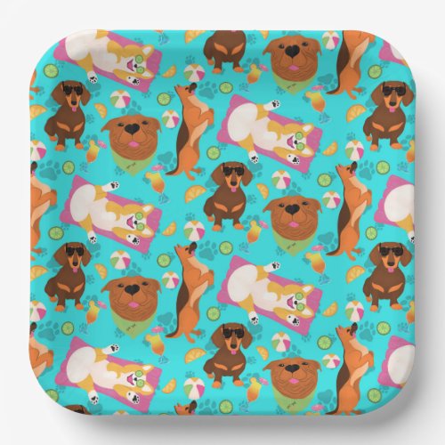 Doggy Vacation  Paper Plates