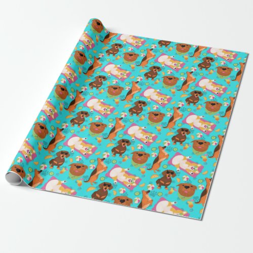 Doggy Vacation Wrapping Paper