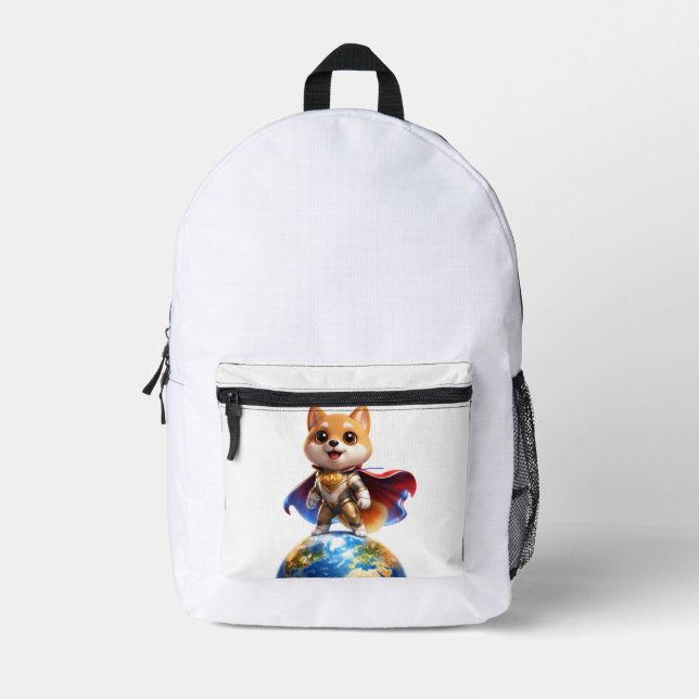 DOGI Hero – Save The World Printed Backpack (Front)