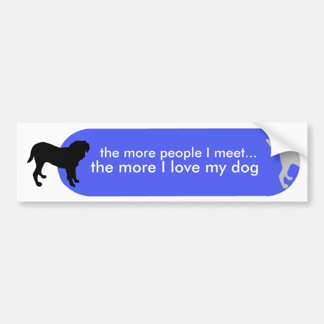 Dogism's "True Love" Blue Bumper Sticker (Front)