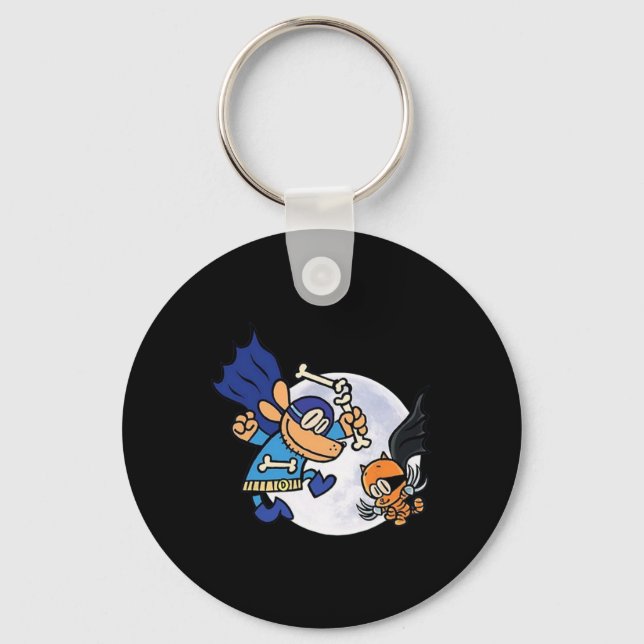 Dogman And Cat Essential For Kid  Keychain (Front)