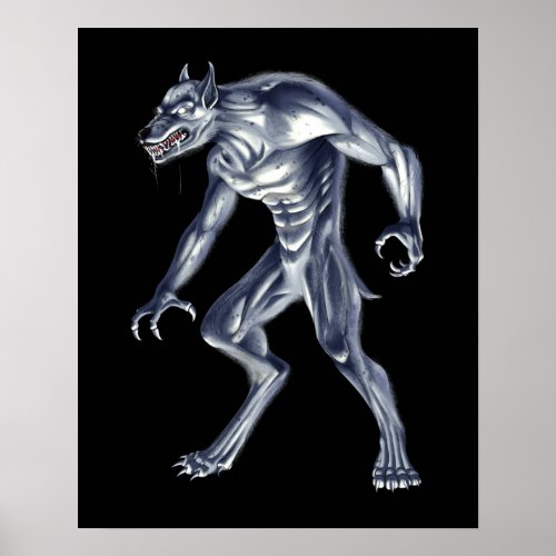 Dogman Cryptid Beast Poster