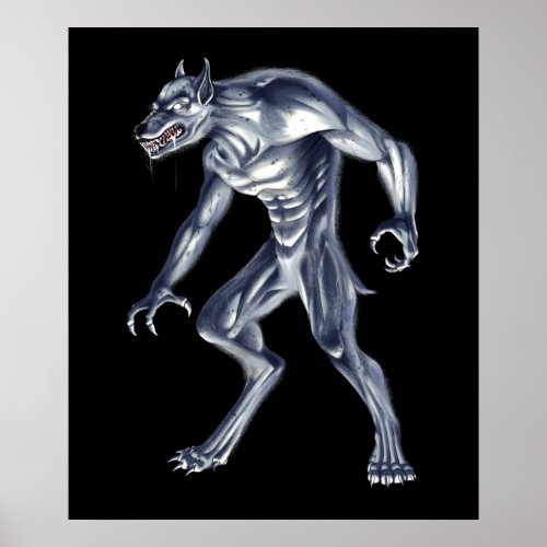 Dogman Cryptid Beast Poster