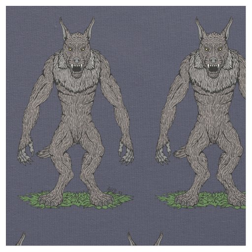 Dogman Cryptid or Werewolf Fabric