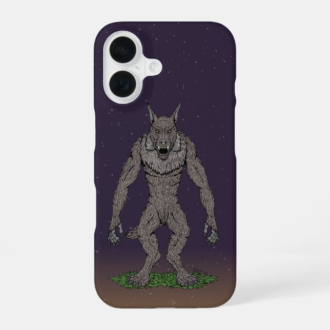Dogman Cryptid or Werewolf Iphone Case (Back)