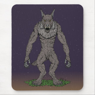 Dogman Cryptid or Werewolf Mouse Pad