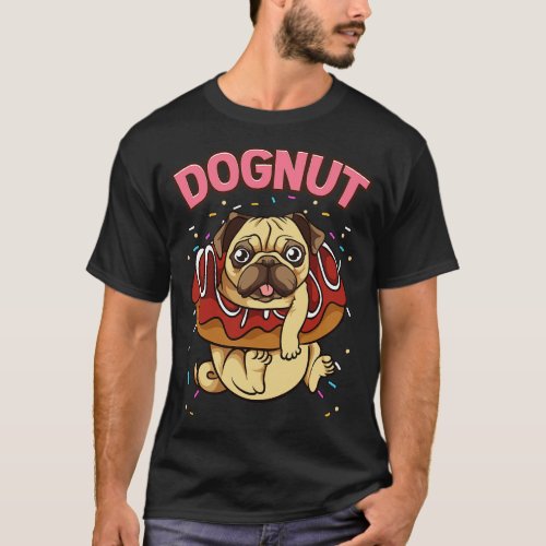 Dognut Cute Funny Dog Donut Pun T_Shirt