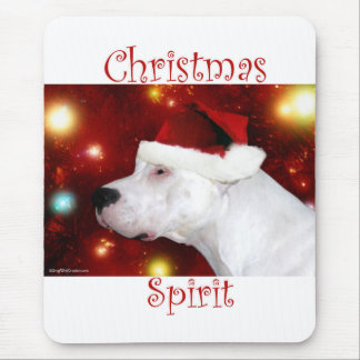 Dogo Argentino Christmas Spirit Mouse Pad