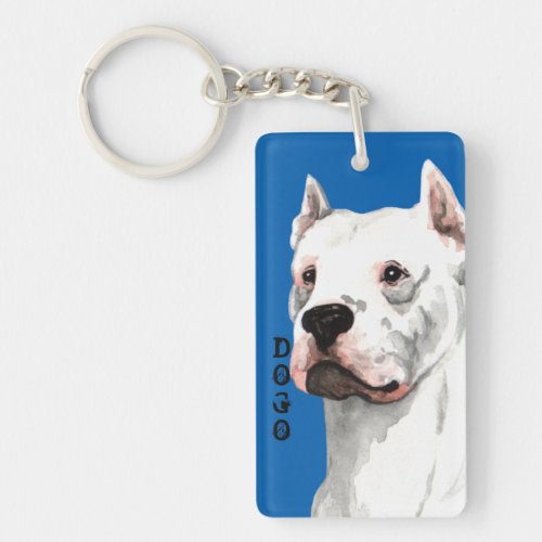 Dogo Argentino Color Block Keychain