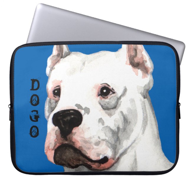 Dogo Argentino Color Block Laptop Sleeve (Front)