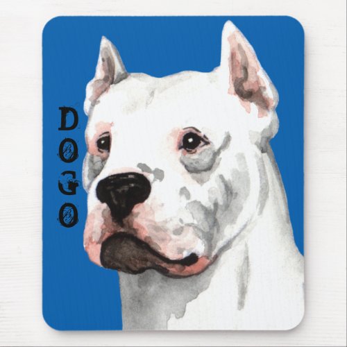 Dogo Argentino Color Block Mouse Pad