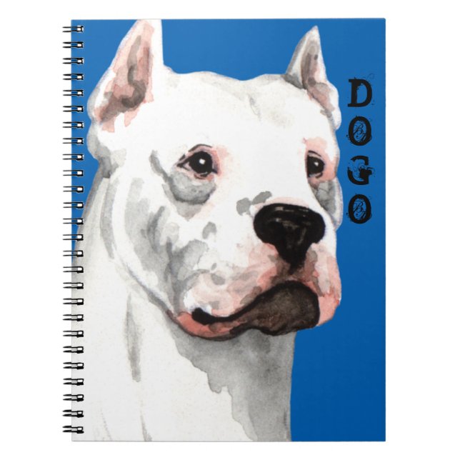 Dogo Argentino Color Block Notebook (Front)