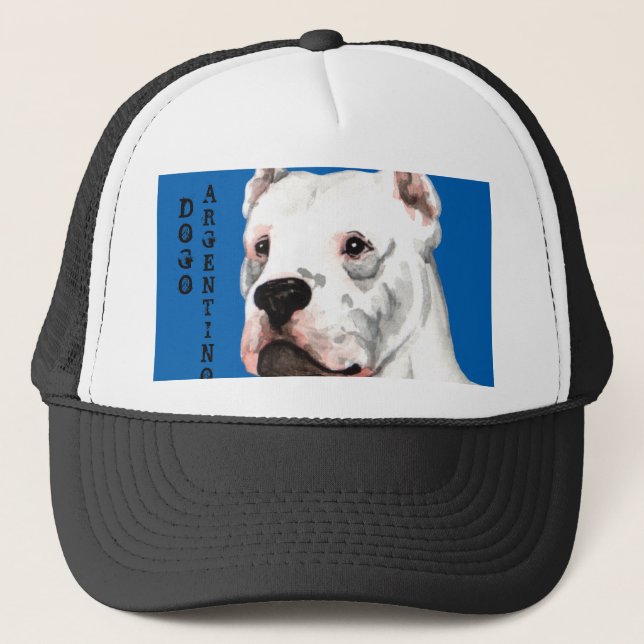 Dogo Argentino Color Block Trucker Hat (Front)