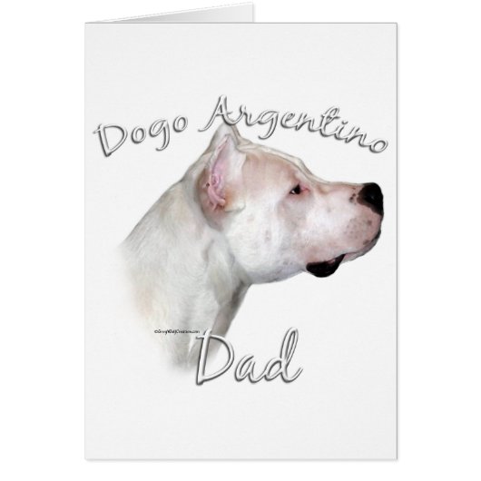 Dogo Argentino Dad 2 Cards (Front)