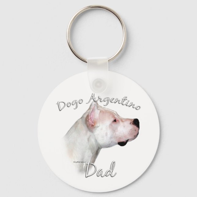 Dogo Argentino Dad 2 Keychain (Front)
