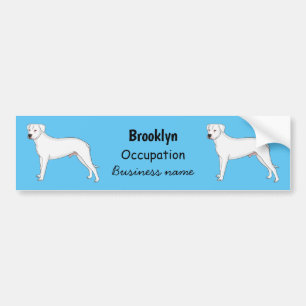 Dogo argentino dog cartoon illustration bumper sticker