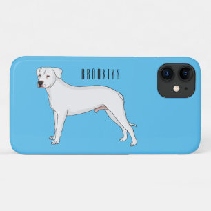 Dogo argentino dog cartoon illustration iPhone 11 case