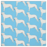 Dogo argentino dog cartoon illustration fabric