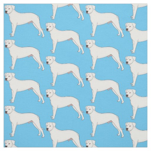Dogo argentino dog cartoon illustration fabric