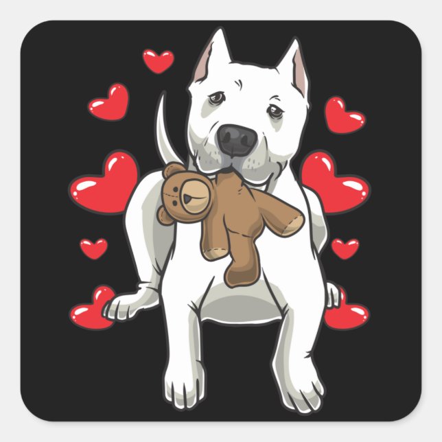 Dogo Argentino Dog Owner Gift Idea Square Sticker (Front)