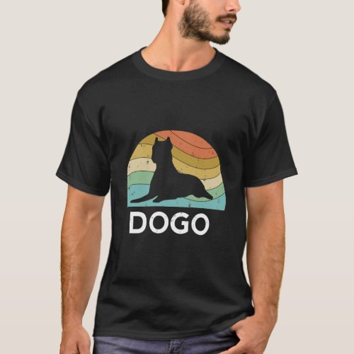 Dogo Argentino Dog Pet Love Rescue Retro Men Women T_Shirt