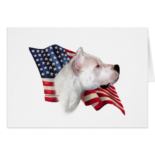 Dogo Argentino Flag Cards (Front Horizontal)