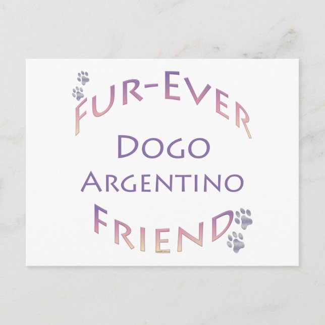 Dogo Argentino Furever Postcard (Front)