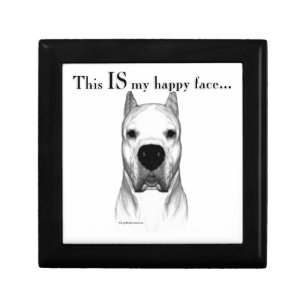 Dogo Argentino Happy Face Keepsake Box