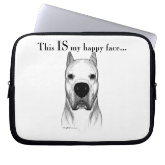 Dogo Argentino Happy Face Laptop Sleeve