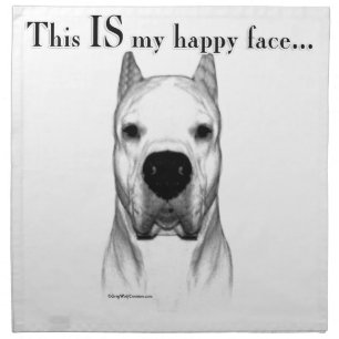 Dogo Argentino Happy Face Napkin